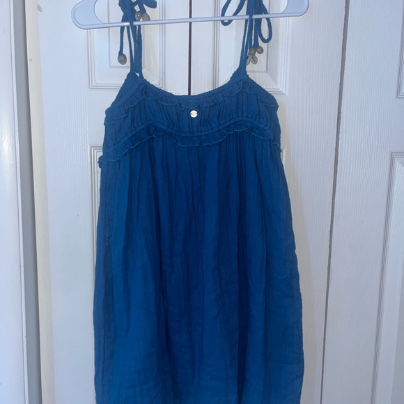 Roxy Blue Ruffle Dress - Picture 2 of 3
